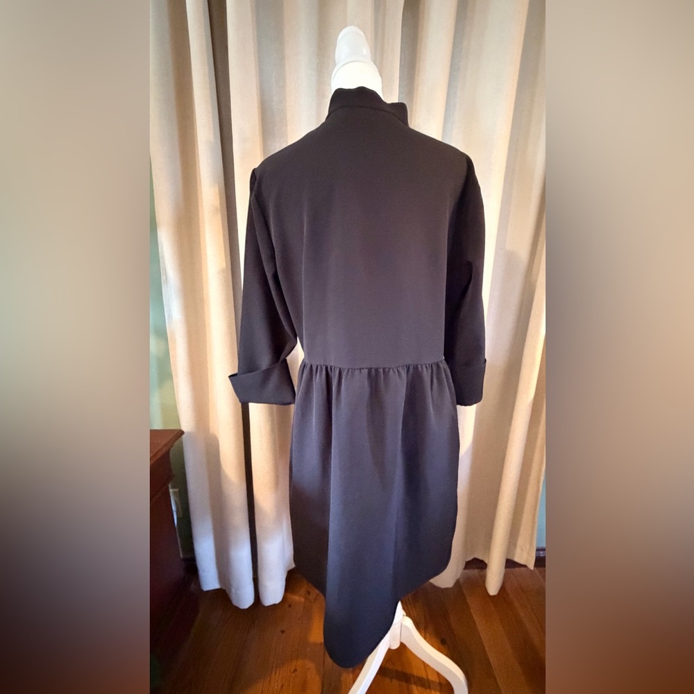 Tuckernuck Black Long-Sleeve Dress with Stand Collar - Picture 2 of 3